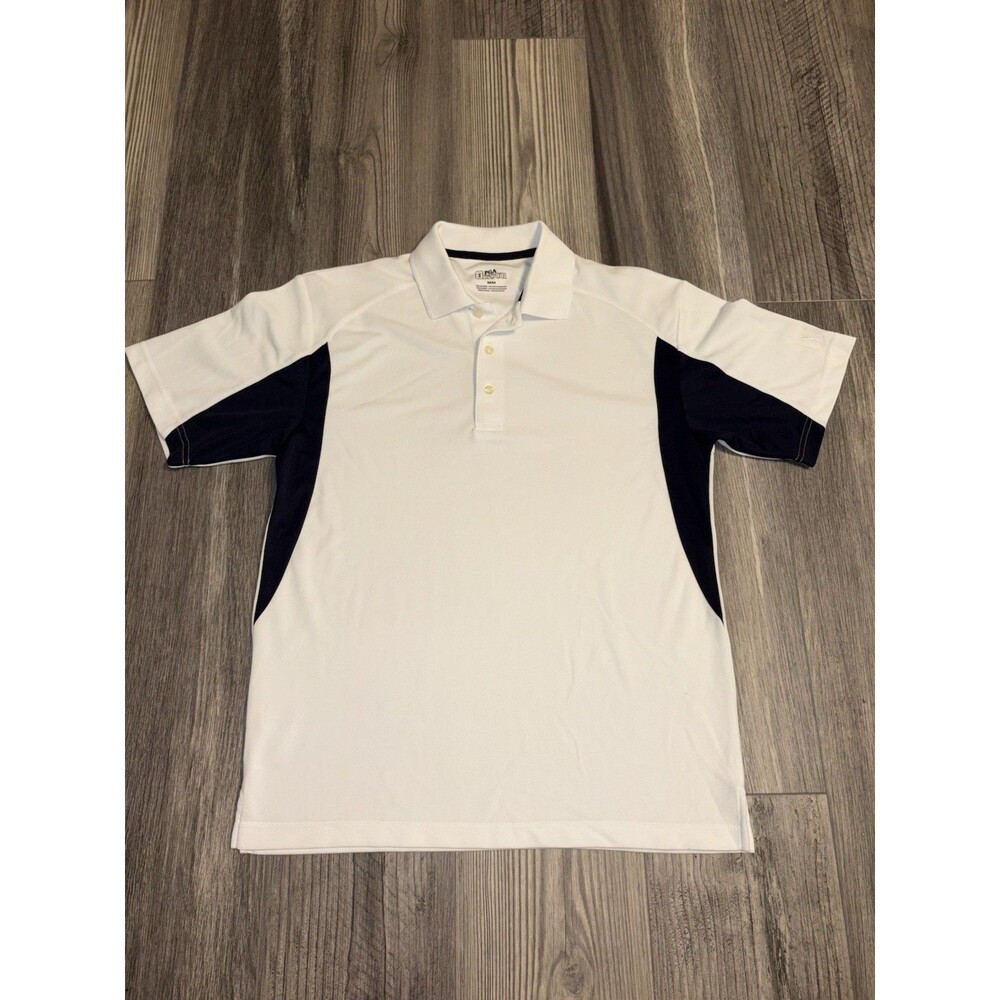 PGA Tour Classic Fit Golf Polo Shirt Mens Size M White And Black
